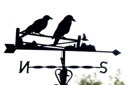 Crows on Gate weather vane